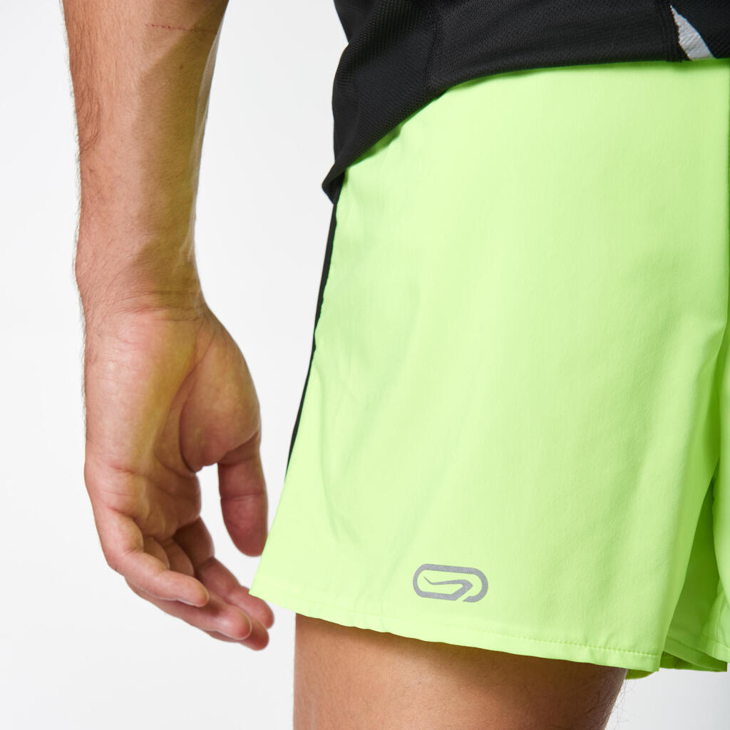 Laufshorts Split Kiprun Herren gelb